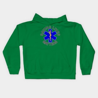 Saving Lives Matters Star of Life Kids Hoodie